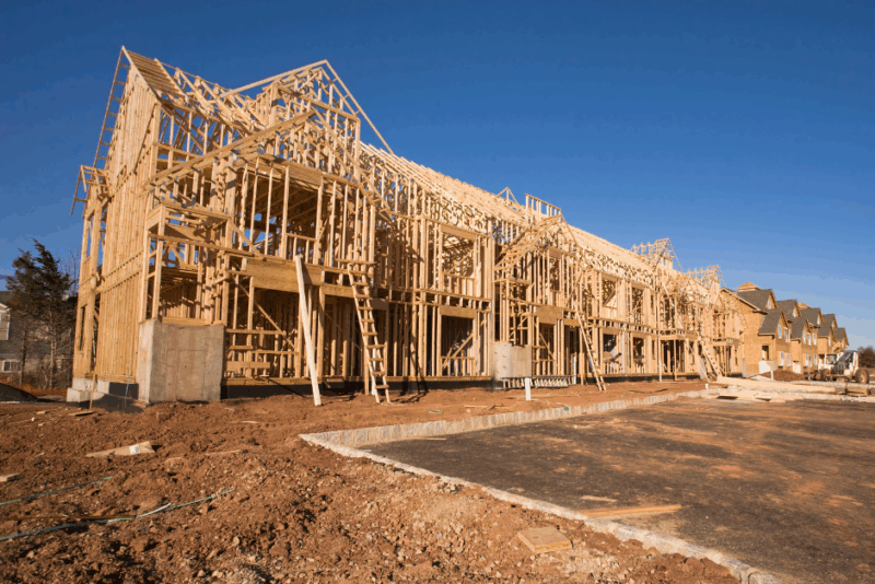 New Construction Condo Building with Existing Condos in the background