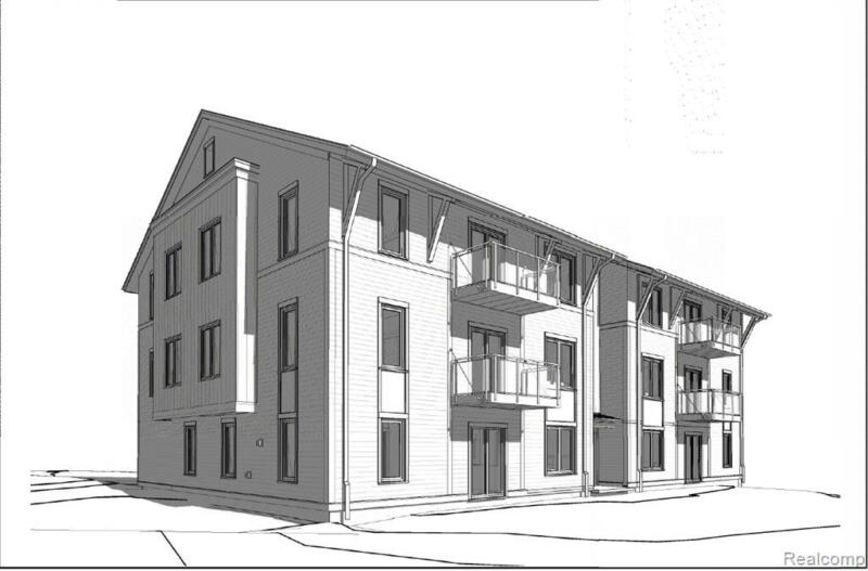 Sketch of condo at Veridian at County Farm Park that is being built