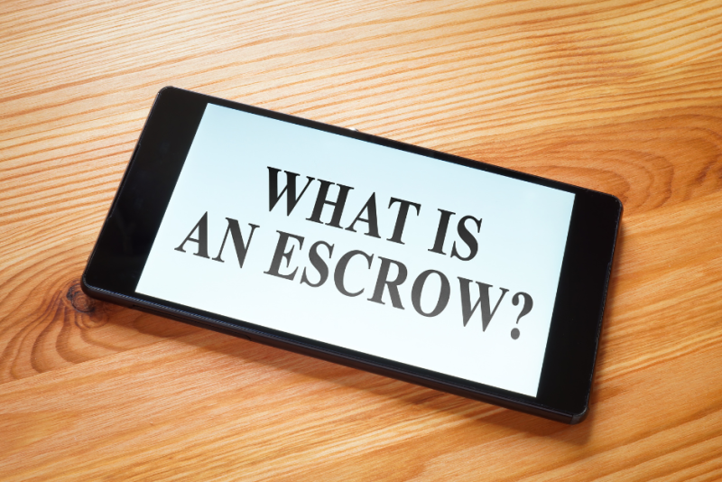 Sign that reads what is an escrow?